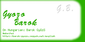 gyozo barok business card