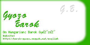 gyozo barok business card